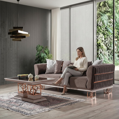 Salon Canapé Trois Places Canapé 3 Places Siège Design Moderne Style de Meubles Canapé
