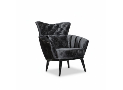 Conception de meubles Fauteuil Design moderne Fauteuil Textile Salon Noir