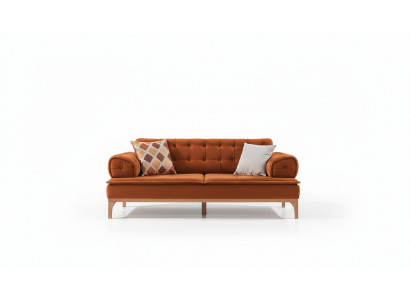 Ensemble de canapés Suite Canapés Canapé Fauteuil Trois places 3+1 places Orange