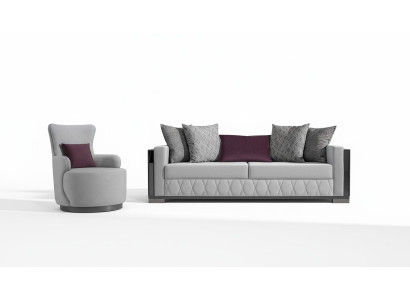 Ensemble de canapé de luxe moderne Suite de canapé Canapés Fauteuil 3 + 1 Place Design en Tissu