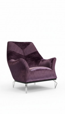 Fauteuil 1 place Revêtement de siège Fauteuil Design Tissu Moderne Violet