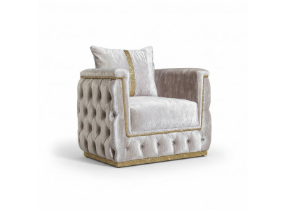 Fauteuil Siège Design moderne Salon Rembourrage en métal avec textile