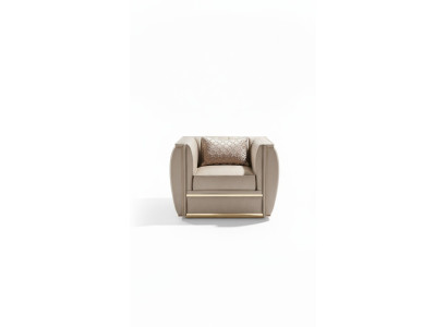 Fauteuil design Salon Rembourrage Bois Moderne Luxe Nouvelle Couleur beige
