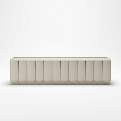 Meubles de luxe Buffet de salon en bois avec métal beige nouveau style moderne
