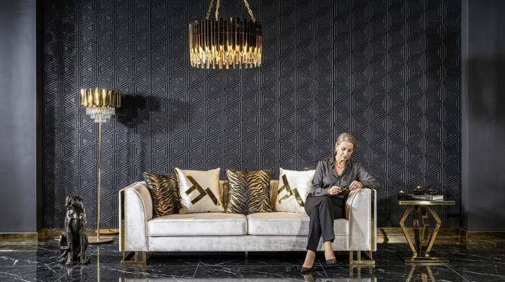 Canapé 3 Places Canapés Siège Conception Canapé Trois Places Mobilier de Luxe Style Moderne