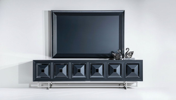 Salle de séjour TV Armoire TV Support de télévision Support de télévision Armoire Basseboard Nouveau Noir
