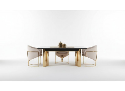 Salle à manger Table Table à manger 4x Chaise Suite Tables Chaises Buffet Ensemble
