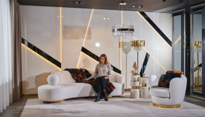 Canapé de luxe Ensemble de canapé blanc Fauteuil 3+1 places Canapés en tissu de design