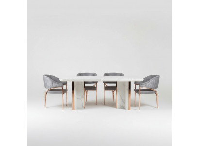 Table à manger Suite Groupe Salle à manger Table Chaise Ensemble 4x Chaise 5 pièces nouveau