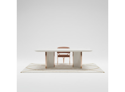 Tables de luxe Table de salle à manger Salle à manger Moderne Acier inoxydable doré Immédiatement