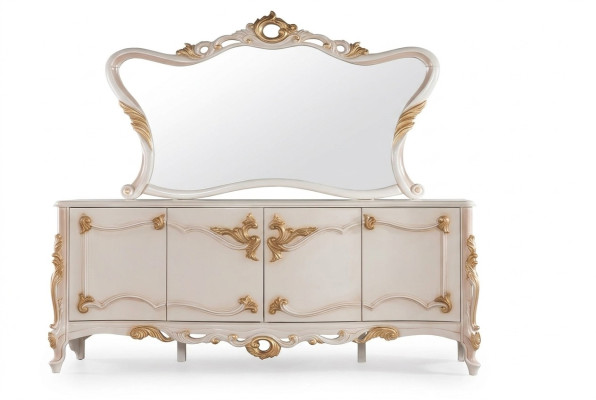 Bahut avec suite de miroir Ess Baroque Commodes en bois Commode en bois Armoire en bois neuve