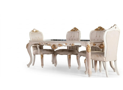 Salle à manger Table à manger Chaise Suite de luxe Chaise de salle à manger Table Tables Bois Groupe