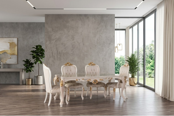 Table Salle à manger TABLE Table à manger Salle à manger Bois Tables LUXE BAROQUE ESS Mobilier neuf