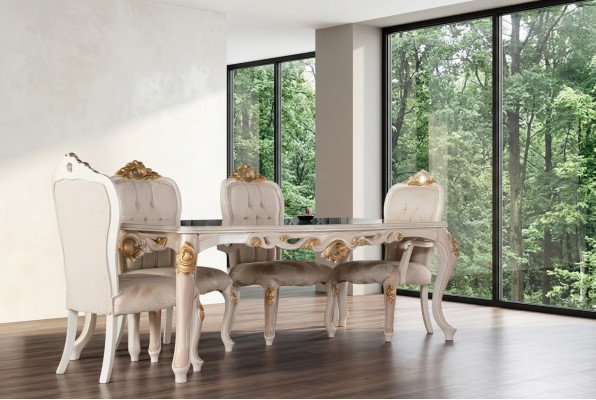 Définir des chaises Groupe Chaise de salle à manger Chaise Bois Salle à manger 4x Chaise Mobilier Style Lehn