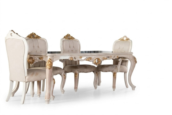 Définir des chaises Groupe Chaise de salle à manger Chaise Bois Salle à manger 4x Chaise Mobilier Style Lehn