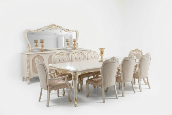 Tables Table à manger Table à manger Salle à manger Bois Table Baroque Salle à manger Mobilier de luxe neuf