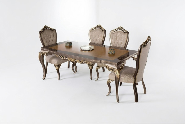 Salle à manger Table à manger Chaise Ensemble Groupe Suite Table Tables Suite De luxe 5 pièces.