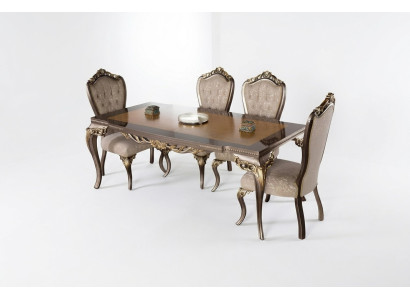 Salle à manger Table à manger Chaise Ensemble Groupe Suite Table Tables Suite De luxe 5 pièces.