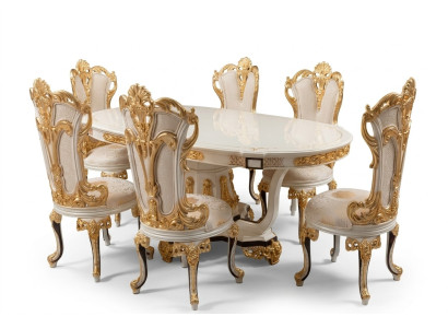 Groupe Ensemble 6 Chaise Chaise de salle à manger Chaises Bois Luxe Ensemble de salle à manger Suite Meubles