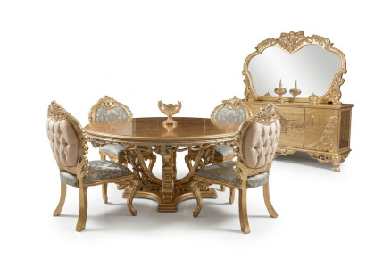 Suite de luxe Ensemble Salle à manger Table à manger Chaise Commode Miroir Chaises Table 7 pièces.
