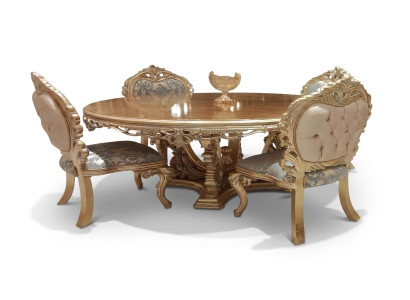 Table de salle à manger ronde Table de salle à manger Salle à manger Tables Table de baroque de luxe en bois