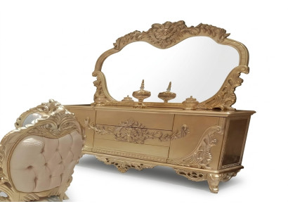 Buffet Miroir Luxe Groupe Commode Suite Commodes Garde-robe Bahuts Or