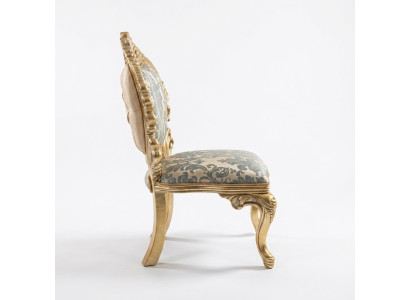 Chaise de salle à manger Chaise Chaises Bois Luxe Salle à manger Tissu Style Baroque Lehn