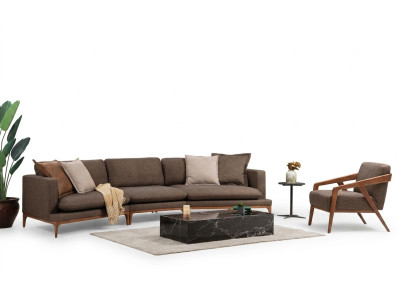 Ensemble de canapés Canapé d'angle Fauteuil Canapé Canapés d'angle Siège Luxe Places Canapé Suite Tissu Neuf