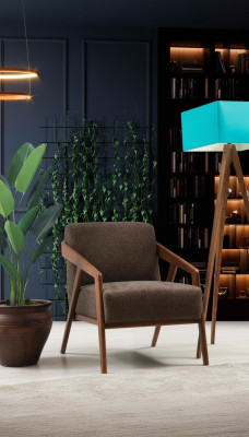 Fauteuil d'appoint Salon 1 place Tissu Polyester Style Moderne Design De Luxe Nouveau