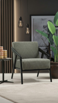 Fauteuil canapé Salon Tissu Polyester Style Moderne Design Luxe
