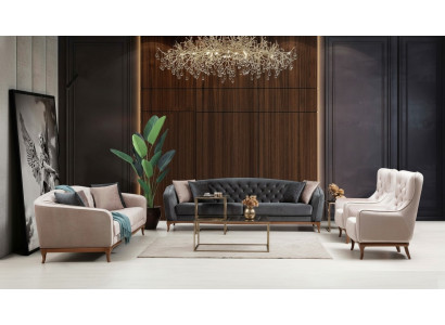 Ensemble de canapé Canapé Luxe Garniur Canapés Fauteuil 4+3+1 Places Moderne ensemble de 3 pièces design