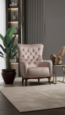 Fauteuil une place de luxe 1 place Siège rembourré Designer Tissu de siège Textile Moderne