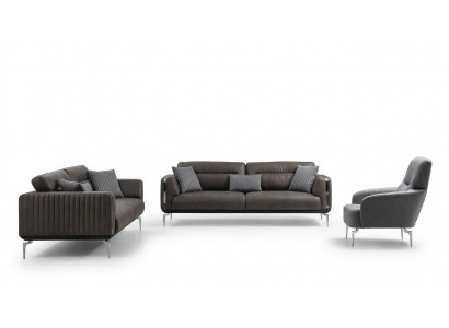 Ensemble de canapés Canapé Suite Canapés 3+3+1 Fauteuil Moderne en Polyester Trois places