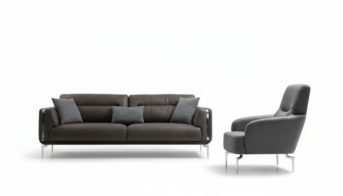 Ensemble de canapé de luxe Canapé Suite Canapés 3+1 places Fauteuil Moderne Polyester neuf