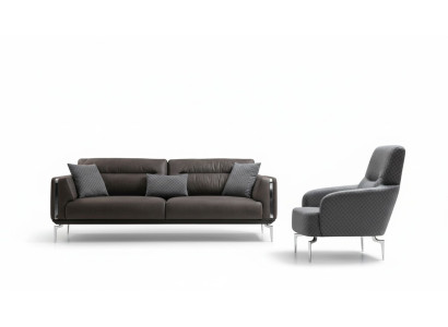 Ensemble de canapé de luxe Canapé Suite Canapés 3+1 places Fauteuil Moderne Polyester neuf