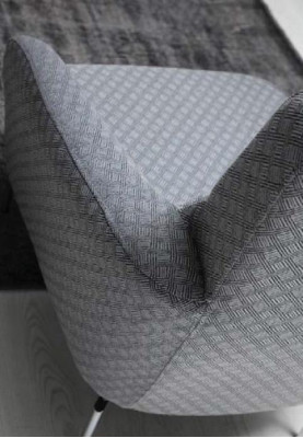 Fauteuil une place de luxe 1 place Siège rembourré Designer Textile Tissu de siège Moderne