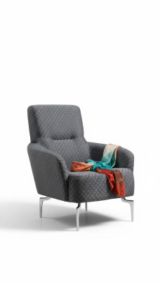 Fauteuil une place de luxe 1 place Siège rembourré Designer Textile Tissu de siège Moderne