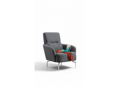 Fauteuil une place de luxe 1 place Siège rembourré Designer Textile Tissu de siège Moderne