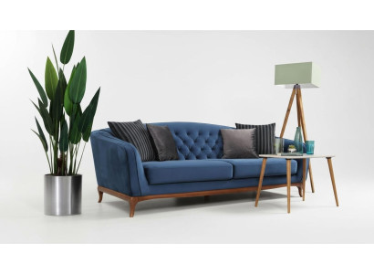 Design de canapé de luxe Trois places Canapé moderne Canapés bleus Meubles Rembourrage de loft neuf