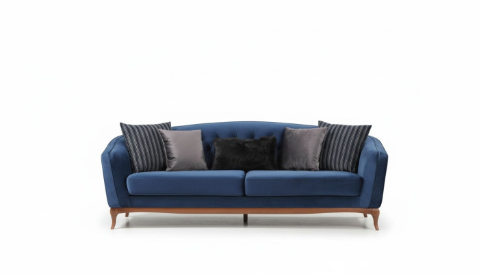 Ensemble de canapé Ensemble de canapé Canapés 4+1 places Tissu Chesterfield Velours.