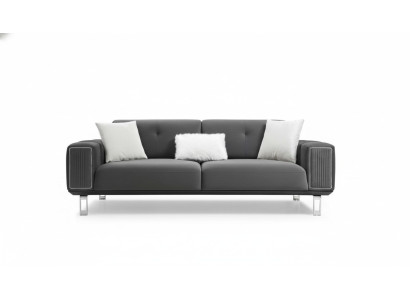 Conception de canapé de luxe Trois places Canapé moderne Canapés gris Mobilier rembourré Loft neuf