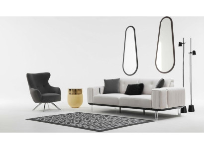 Ensemble de canapé de luxe en tissu à 3 places + 1 place avec fauteuil, coussin de siège design, mobilier neuf