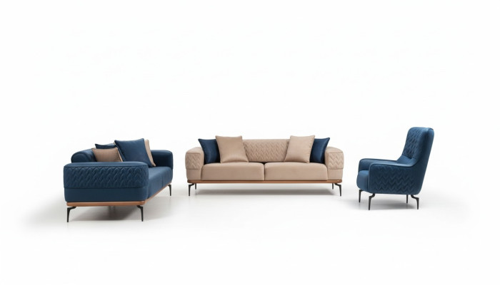 Ensemble de canapé complet et salon, ensemble de meubles de canapé comprenant 3 sièges, un fauteuil et un canapé neuf.