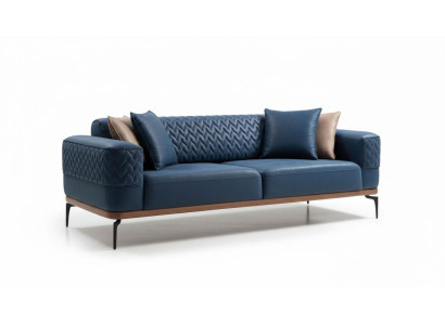 Conception de canapé moderne trois places en bleu Canapés de luxe Canapé en tissu Mobilier Rembourrage Loft neuf