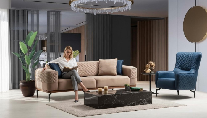 Ensemble de canapé Luxe Garniture de canapé Canapés Fauteuil 3 + 1 Places Ensemble Moderne Design Groupe