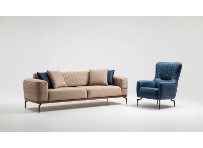 Ensemble de canapé Luxe Garniture de canapé Canapés Fauteuil 3 + 1 Places Ensemble Moderne Design Groupe