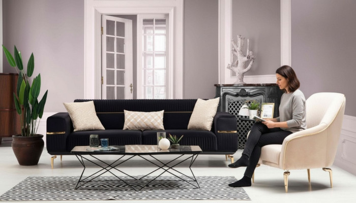 Sofa-Set Ensemble de canapés Canapés 3+1 Fauteuil Siège Meubles Tapisserie Canapés design