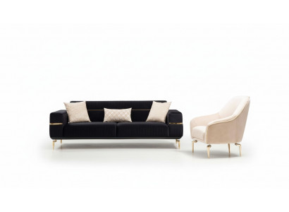 Sofa-Set Ensemble de canapés Canapés 3+1 Fauteuil Siège Meubles Tapisserie Canapés design