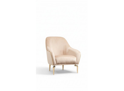Fauteuil 1 place rembourré de luxe en textile design moderne