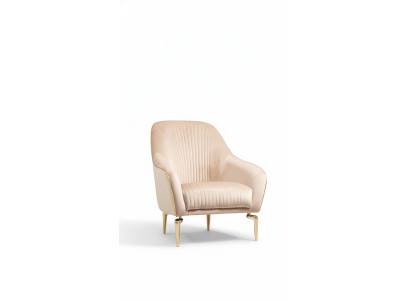 Fauteuil 1 place rembourré de luxe en textile design moderne